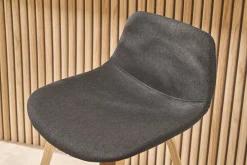 Tabourets de bar scandinaves gris foncé H65 cm (lot de 2) NONIE
