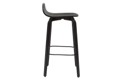 Tabourets de bar vintage bois noir H68 cm (lot de 2) OBRA