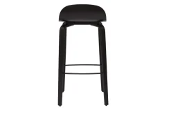 Tabourets de bar vintage bois noir H68 cm (lot de 2) OBRA