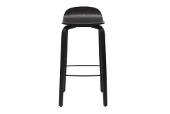 Tabourets de bar vintage bois noir H68 cm (lot de 2) OBRA