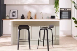 Tabourets de bar vintage bois noir H68 cm (lot de 2) OBRA
