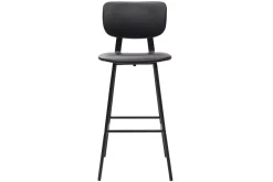 Tabourets de bar vintage noirs avec pieds métal 75 cm (lot de 2) LAB