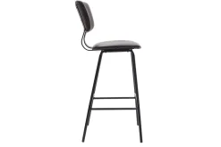 Tabourets de bar vintage noirs avec pieds métal 75 cm (lot de 2) LAB