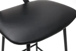 Tabourets de bar vintage noirs avec pieds métal 75 cm (lot de 2) LAB