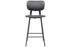 Tabourets de bar vintage noir avec pieds métal 65cm (lot de 2) LAB