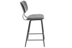 Tabourets de bar vintage noir avec pieds métal 65cm (lot de 2) LAB