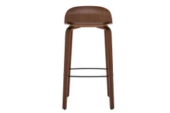 Tabourets de bar vintage noyer H68 cm (lot de 2) OBRA
