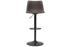 Tabourets de bar vintage réglables pivotants marron (lot de 2) NEW ROCK