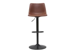 Tabourets de bar vintage réglables pivotants marron clair (lot de 2) NEW ROCK