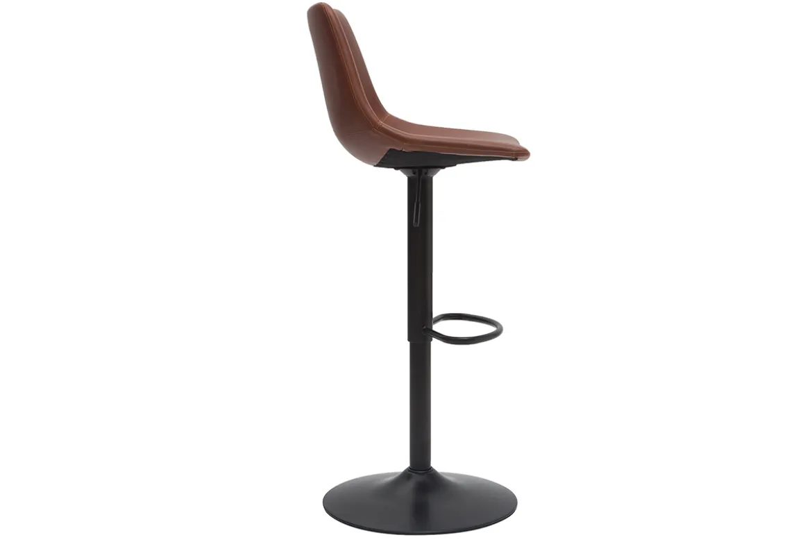 Tabourets de bar vintage réglables pivotants marron clair (lot de 2) NEW ROCK