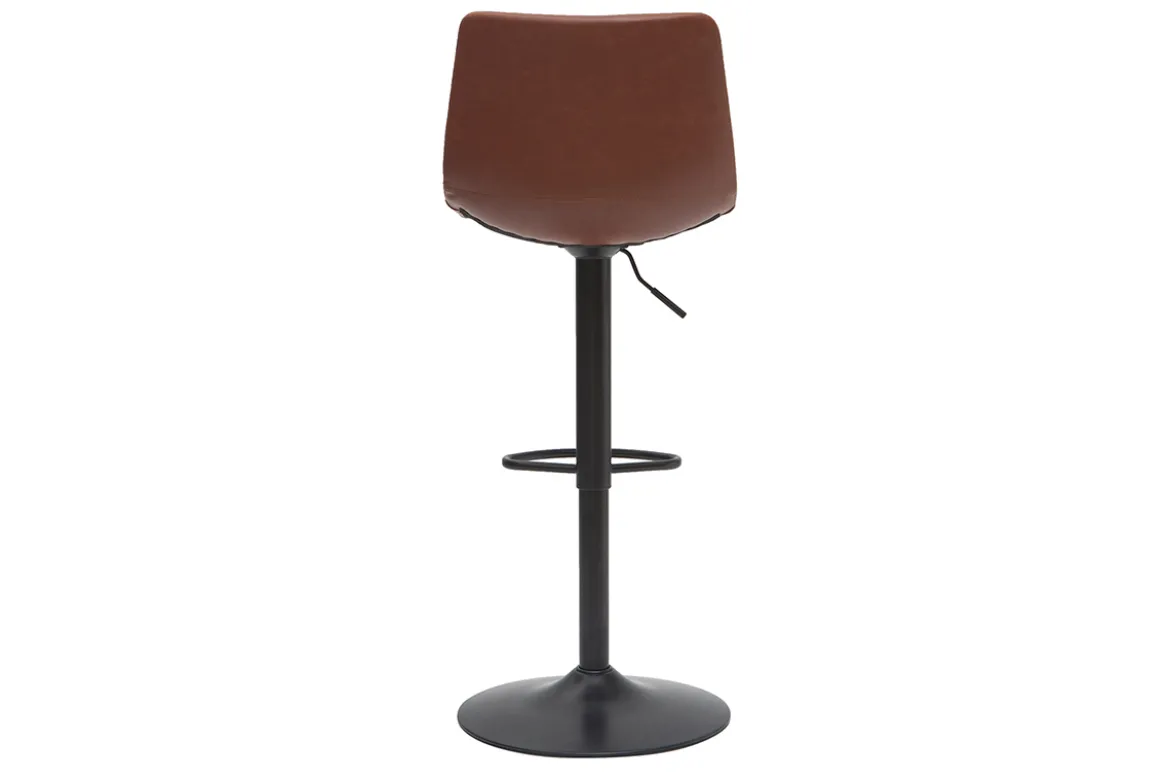 Tabourets de bar vintage réglables pivotants marron clair (lot de 2) NEW ROCK