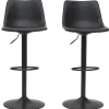 Tabourets de bar vintage réglables pivotants noirs (lot de 2) NEW ROCK