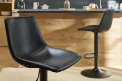 Tabourets de bar vintage réglables pivotants noirs (lot de 2) NEW ROCK