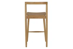Tabourets de jardin empilables en bois teck massif H70 cm (lot de 2) OMBAK