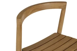 Tabourets de jardin empilables en bois teck massif H70 cm (lot de 2) OMBAK