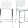 Tabourets design blanc H66 cm (lot de 2) EPSILON
