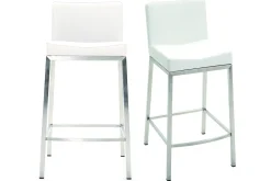Tabourets design blanc H66 cm (lot de 2) EPSILON