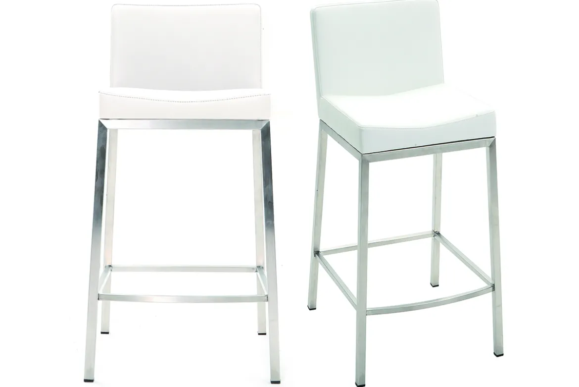 Tabourets design blanc H66 cm (lot de 2) EPSILON