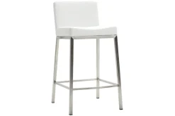 Tabourets design blanc H66 cm (lot de 2) EPSILON