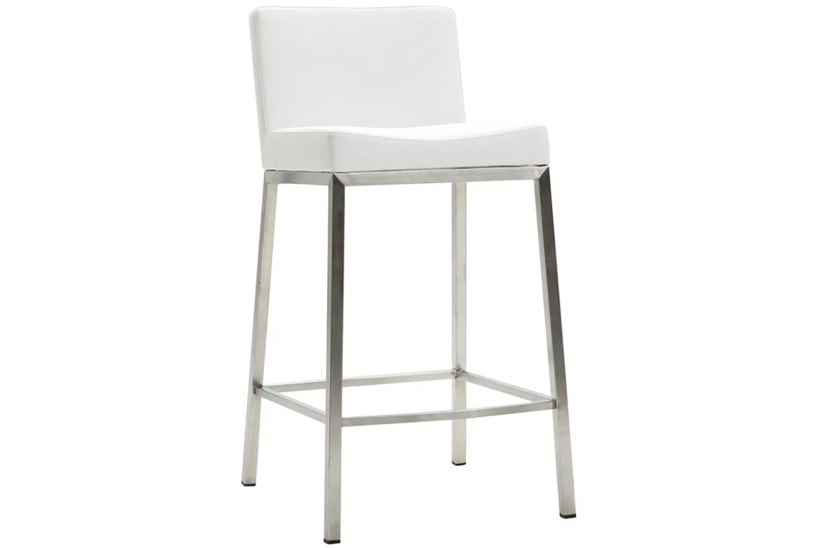 Tabourets design blanc H66 cm (lot de 2) EPSILON