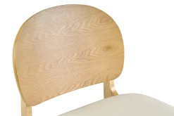 Tabourets scandinaves en bois clair frêne et blanc H68 cm (lot de 2) ELTON