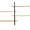 Étagère murale en bois manguier massif et métal noir L122 cm AKINA