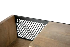 Étagère murale industrielle en bois manguier massif et métal noir L90 cm RACK