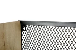 Étagère murale industrielle en bois manguier massif et métal noir L60 cm RACK