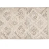 Tapis berbère beige à motifs en laine et coton 60 x 120 cm MAKAÏ