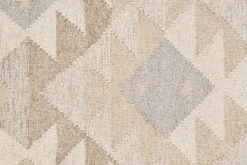 Tapis berbère beige à motifs en laine et coton 160 x 230 cm MAKAÏ
