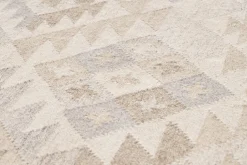 Tapis berbère beige à motifs en laine et coton 160 x 230 cm MAKAÏ