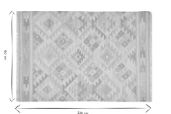 Tapis berbère beige à motifs en laine et coton 160 x 230 cm MAKAÏ