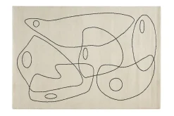 Tapis blanc motif line art 160 x 230 cm ARTISTE