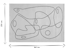 Tapis blanc motif line art 160 x 230 cm ARTISTE