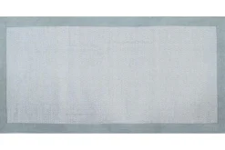Tapis de couloir en coton bleu perle 60 x 200 cm ASTER