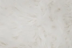 Tapis descente de lit imitation fourrure blanche 60 x 90 cm MEGEVE
