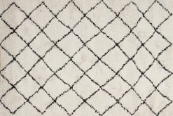 Tapis / descente de lit style berbère écru 60 x 120 cm ZELIA
