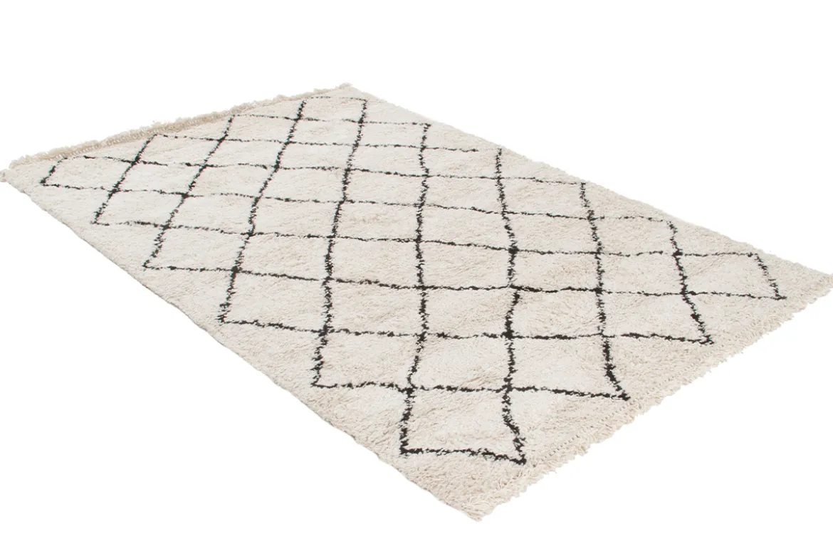 Tapis / descente de lit style berbère écru 60 x 120 cm ZELIA