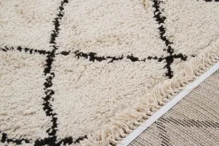 Tapis / descente de lit style berbère écru 60 x 120 cm ZELIA