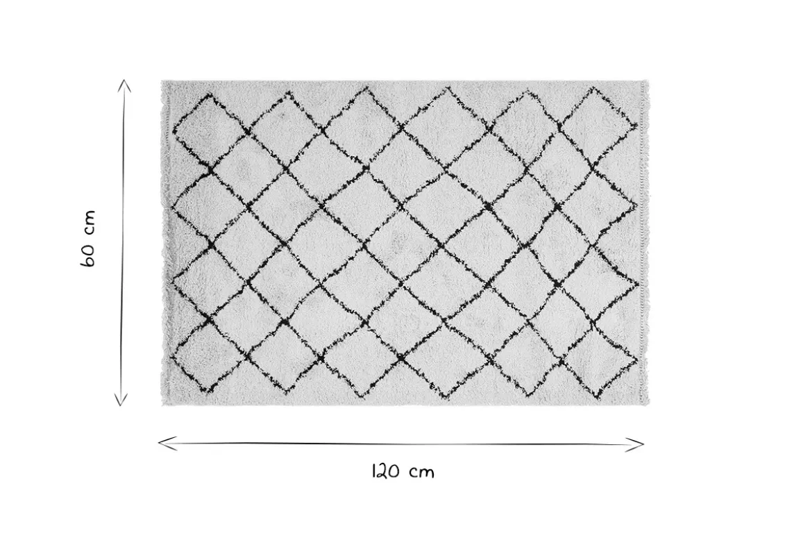 Tapis / descente de lit style berbère écru 60 x 120 cm ZELIA