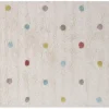 Tapis enfant en coton beige motif pois multicolore 100 x 150 cm DADA