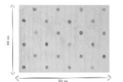 Tapis enfant en coton beige motif pois multicolore 100 x 150 cm DADA