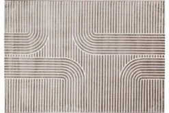 Tapis graphique rectangulaire taupe 160 x 230 cm MAGNUS