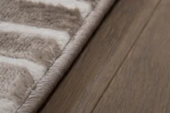 Tapis graphique rectangulaire taupe 160 x 230 cm MAGNUS