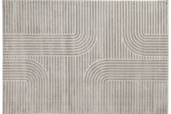 Tapis graphique rectangulaire beige 160 x 230 cm MAGNUS