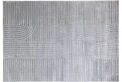 Tapis graphique rectangulaire gris 160 x 230 cm MAGNUS