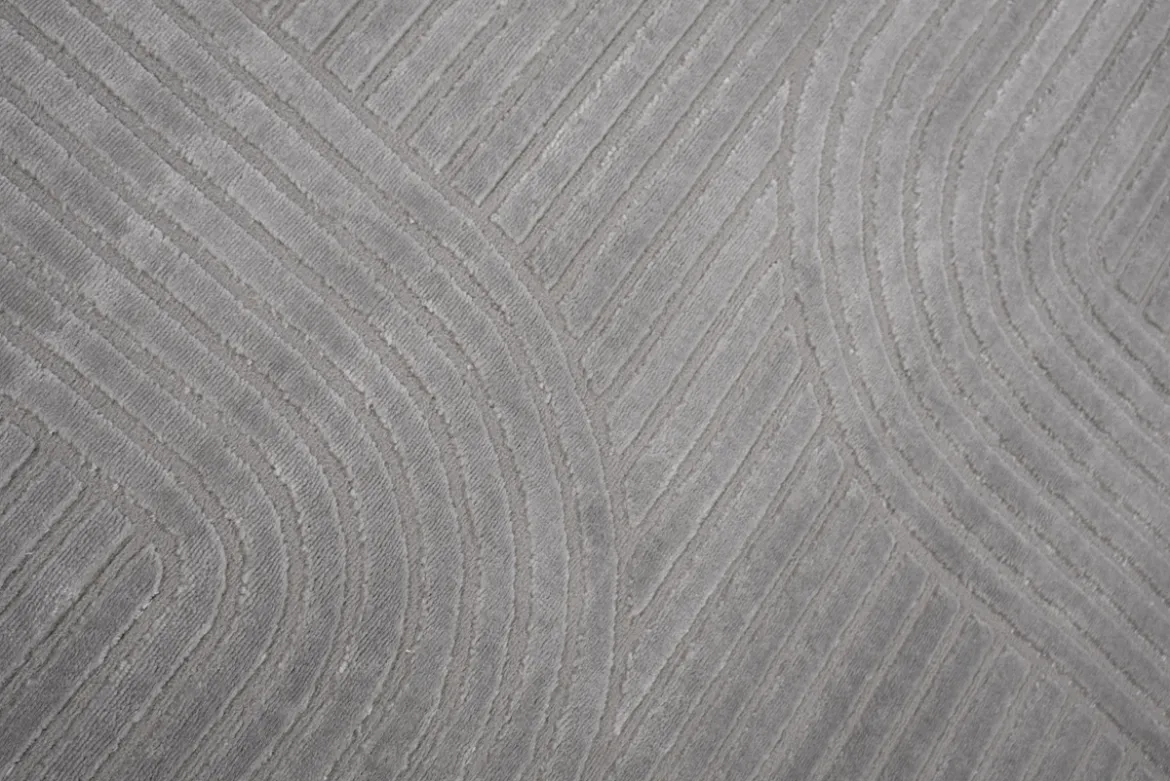 Tapis graphique rectangulaire gris 160 x 230 cm MAGNUS