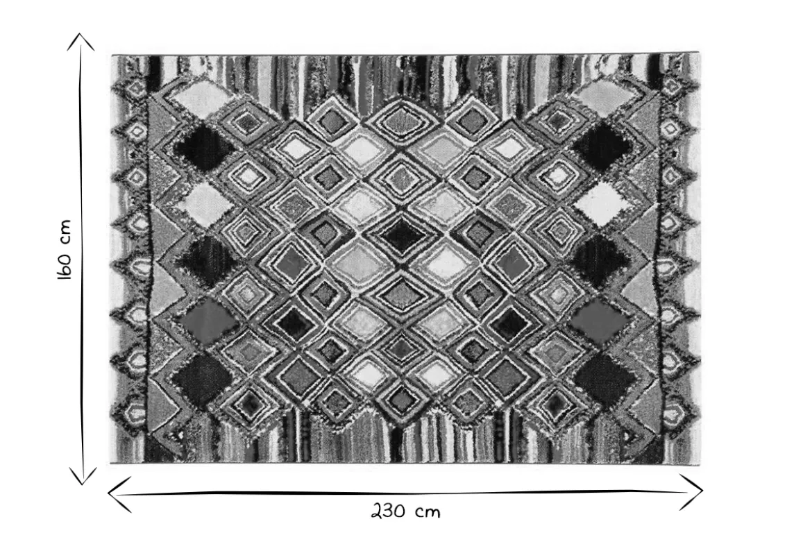 Tapis à motifs multicolore 160 x 230 cm HOLI