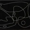 Tapis noir motif line art 160x230 cm ARTISTE