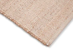 Tapis rectangulaire beige en jute et coton tissés L140 x L200 EFFIA